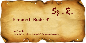 Szebeni Rudolf névjegykártya